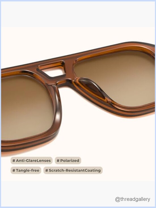 Polarized Aviator Sunglasses UV400 Protection Lightweight Retro Shades